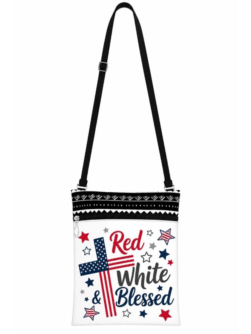 Red And Blessed Cross Star Crossbody Bag